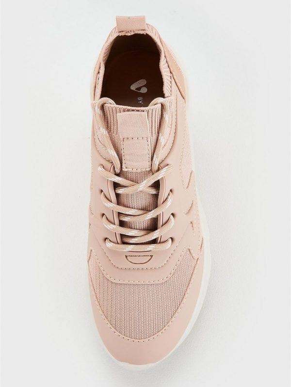 special sale ainsdale knit clear sole trainers blush 5f34cd1d7155e