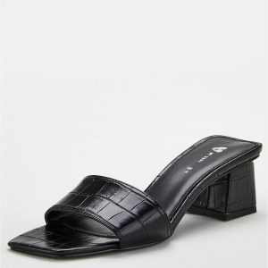 special sale braxton square toe low block heel mule black 5f24fb0fa99e7