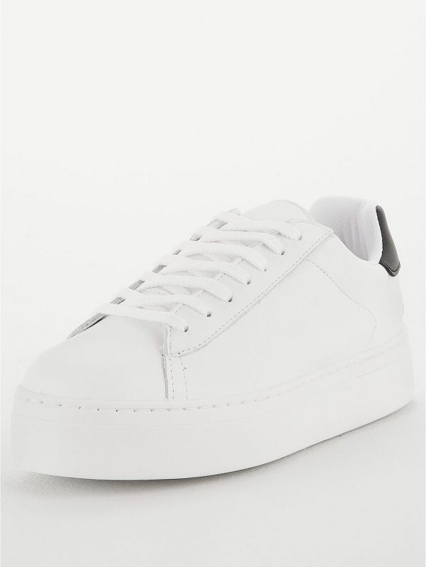 special sale leather flatform trainer white 5f4b36b8d9244