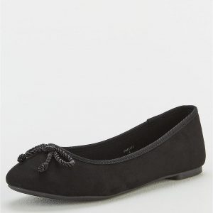 special sale maci wide fit round toe ballerina black 5f3f59236ae15