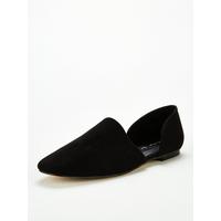 special sale madora square toe 2 part flat black 5f47424561525