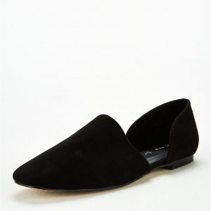 special sale madora square toe 2 part flat black 5f47424b97f2b