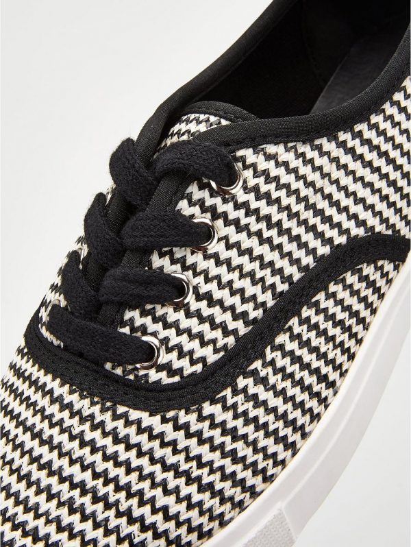 special sale minnie weave lace up trainer white 5f3a135103989
