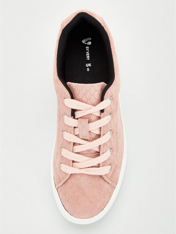 special sale molly textured lace up trainer pink 5f3770278faaf