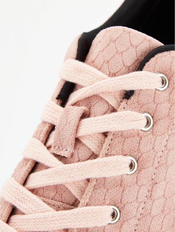 special sale molly textured lace up trainer pink 5f37702993e57
