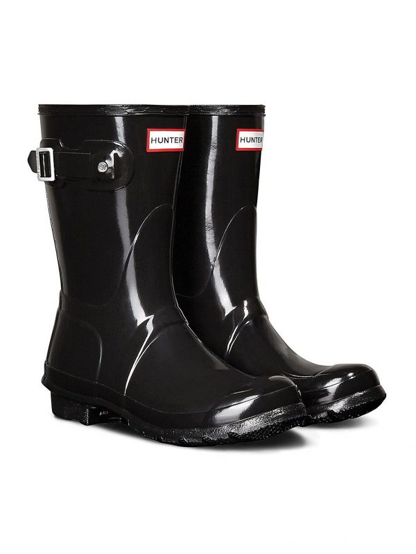 special sale original short gloss welly boots black 5f2a41743f7bc