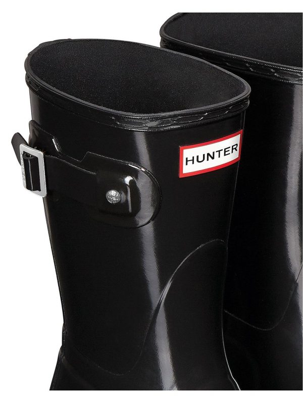 special sale original short gloss welly boots black 5f2a41787cc4e