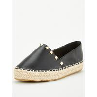 special sale studded flat espadrille black 5f45f08ced64a