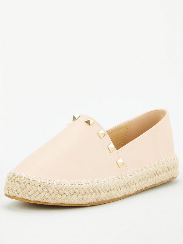 special sale studded flat espadrille nude 5f45f0e3b4039