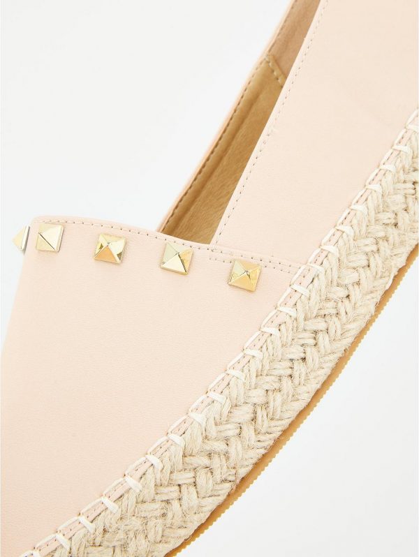 special sale studded flat espadrille nude 5f45f12491b4f