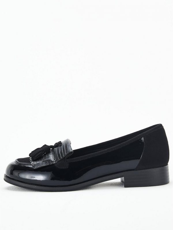 special sale wide fit moe tassel loafers black 5f3e088c9af4c
