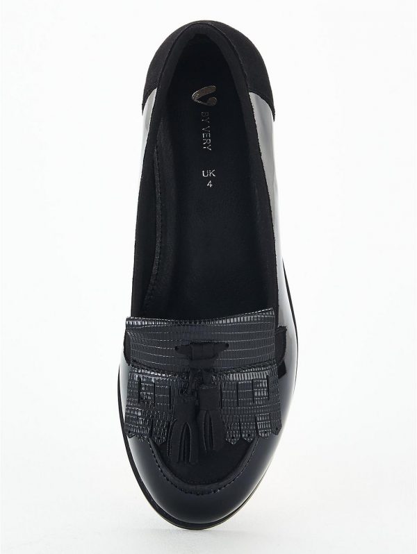 special sale wide fit moe tassel loafers black 5f3e088d4d280