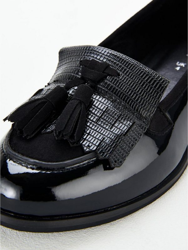 special sale wide fit moe tassel loafers black 5f3e088e4abc0