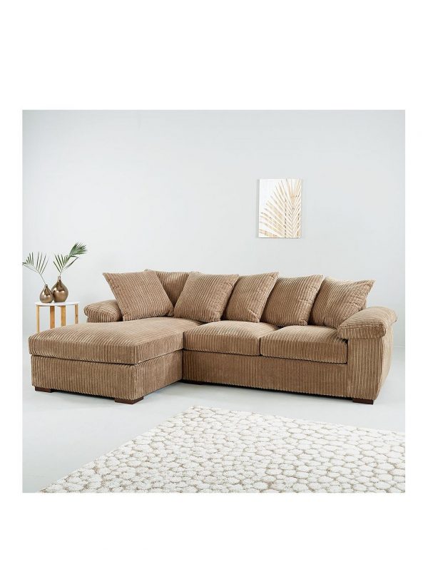 buy amalfi 3 seater left hand scatter back fabric corner chaise sofa 5f55b78b630cd