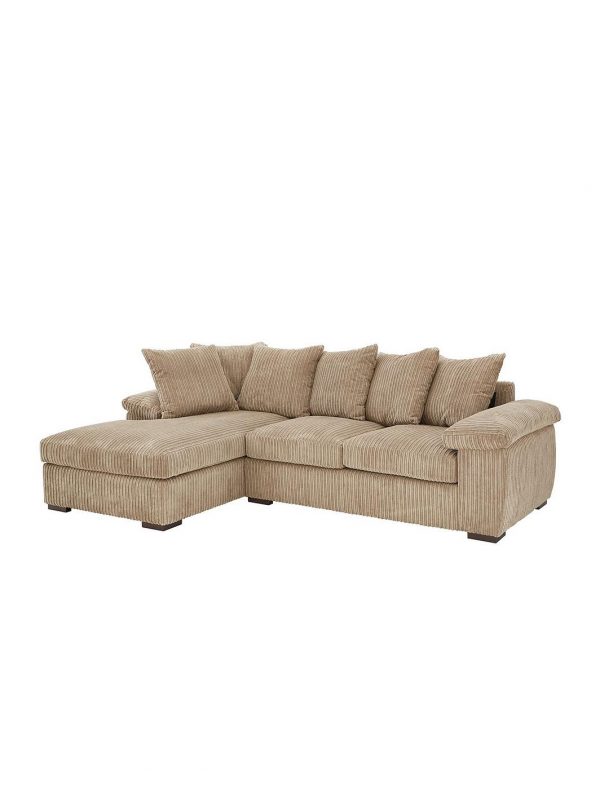 buy amalfi 3 seater left hand scatter back fabric corner chaise sofa 5f55b78deb5b3