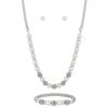 buy bliss silver plated cream pearl ball three piece jewellery set 5f4fc89cccb1a