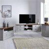 buy crawford 3 piece package tv unit coffee table and lamp table grey dark oak effect 5f5b03341d050