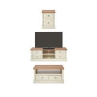 buy crawford 3 piece package tv unit coffee table and lamp table ivory oak effect 5f5b034746484