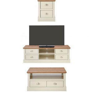 buy crawford 3 piece package tv unit coffee table and lamp table ivory oak effect 5f5b034ece9b2