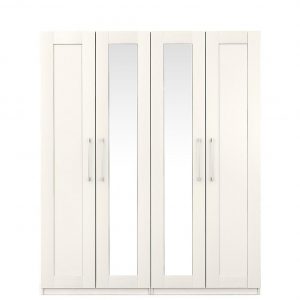 buy frodsham part assembled 4 door mirrored wardrobe 5f51b963b8140