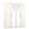 buy frodsham part assembled 4 door mirrored wardrobe 5f51b9650d83b