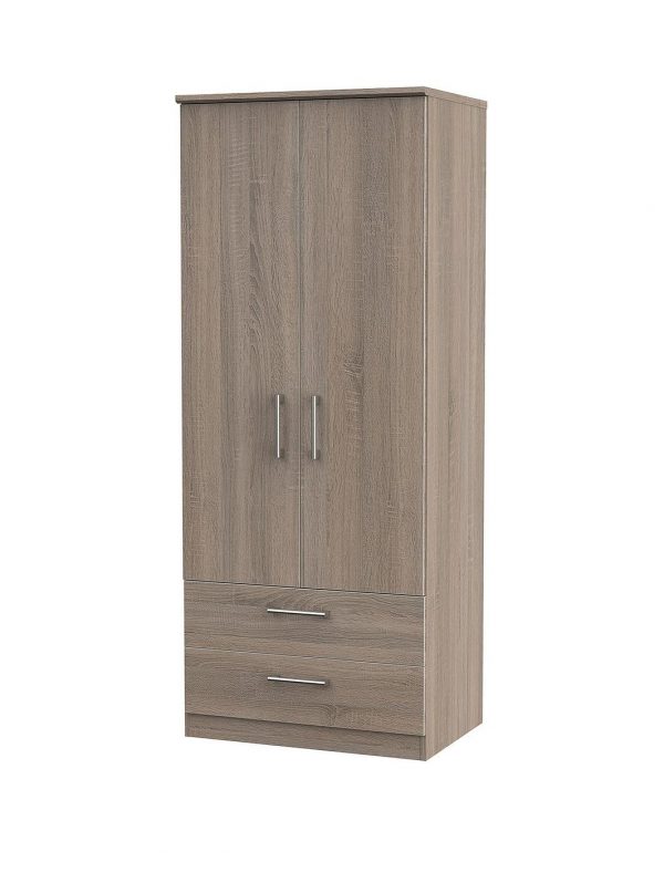buy halton ready assembled 2 drawer 2 door wardrobe 5f62dc68dcafb