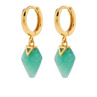 buy healing stone huggie hoops aventurine earrings green 5f5904d1115f6