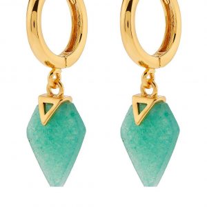 buy healing stone huggie hoops aventurine earrings green 5f5904d28dd0d