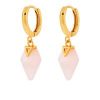 buy healing stone huggie hoops rose quartz pink 5f5904afdf7d0