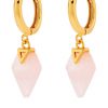 buy healing stone huggie hoops rose quartz pink 5f5904bdefe19