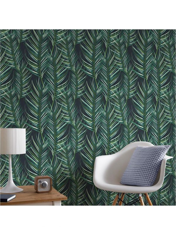buy palm leaves green wallpaper 5f5db7c0922f2