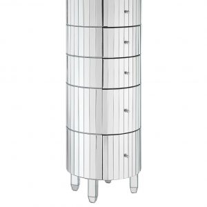 buy phoebe round 5 drawer mirrored chest 5f62de4235558