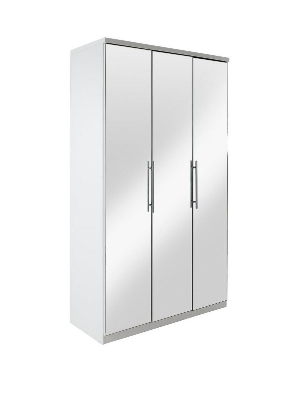 buy prague 3 door mirrored wardrobe 5f5af3333dfda