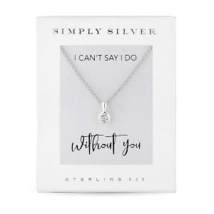 buy simply silver cubic zirconia besel set round pendant in gift box 5f60ecb577daf