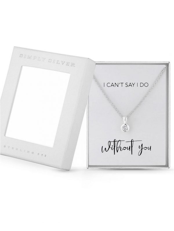 buy simply silver cubic zirconia besel set round pendant in gift box 5f60ecb65eee4