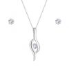buy simply silver cubic zirconia polished twist stone jewellery set 5f623d3d1c5d5