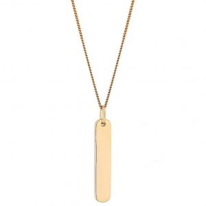 buy simply silver gold plated sterling silver personalised engravable vertical bar pendant 5f59025267575