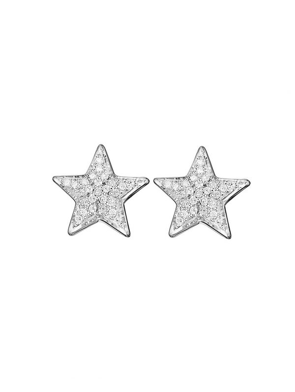 buy sterling silver diamond set star stud earrings and pendant necklace 5f5e49cf63f02