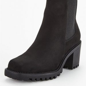 special sale flint cleat sole heeled chelsea boots black 5f59b87bd66e3