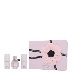 special sale flowerbomb gift set 30ml eau de parfum 50ml shower gel 50ml body lotion 5f59eb4224373