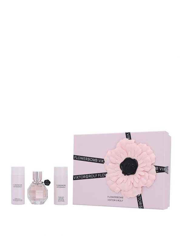 special sale flowerbomb gift set 30ml eau de parfum 50ml shower gel 50ml body lotion 5f59eb4224373