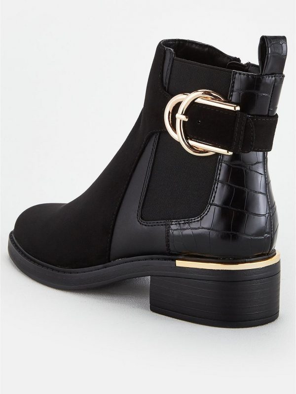 special sale foxhill buckle ankle boots black 5f59b860be218