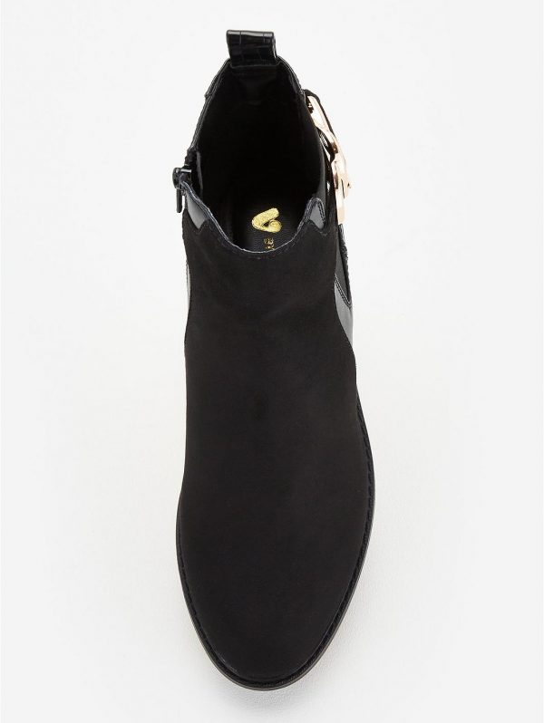 special sale foxhill buckle ankle boots black 5f59b864492c4