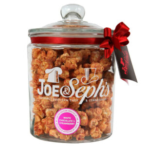 buy joe sephs caramel white chocolate strawberry gourmet popcorn gift jar 300g 5f9d6eb001bc5