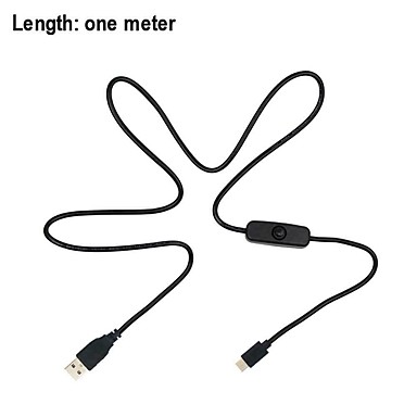buy power adapter cable 5v 3a usb to type c power supply cord for raspberry pi 4 07994468 5f76267369eb9