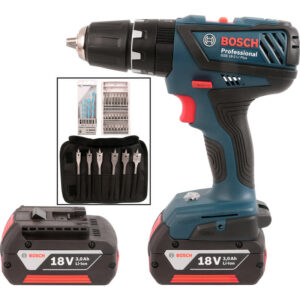 selling bosch gsb 18 2 li 18v li ion cordless combi drill 34 piece accessory kit 2 x 3 0ah 5fa0f86883ad5