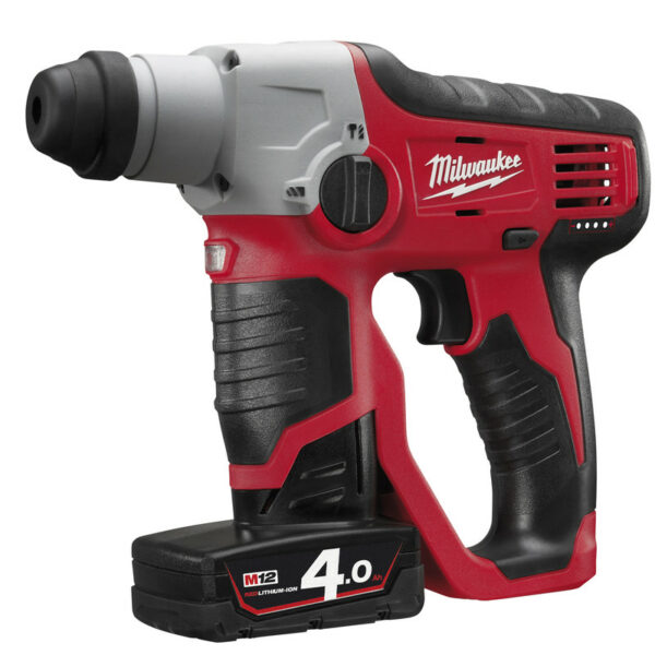selling milwaukee m12h 12v li ion cordless compact sds 2 mode hammer drill 2 x 4 0ah 5fa0f99f9dd53