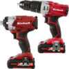selling einhell pxc 18v cordless combi drill impact driver twin pack 2 x 2 0ah 5fe6d74f30875